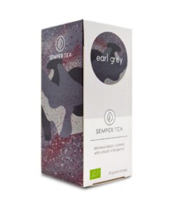 Schwarzer Tee mit Bergamotte | Tee online kaufen | Biologisch abbaubarer Pyramiden-Teebeutel Semper Tea