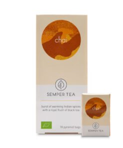 te chai organico cafeina bolsa piramide biodegradable semper tea
