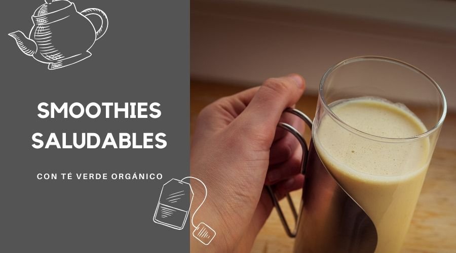 smothie de platano con te verde semper tea