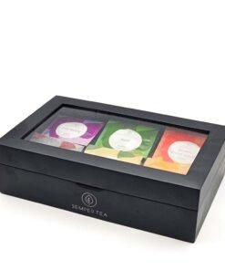 caja de te con tapa de vidrio semper tea