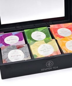 caja de te con varios sabores semper tea