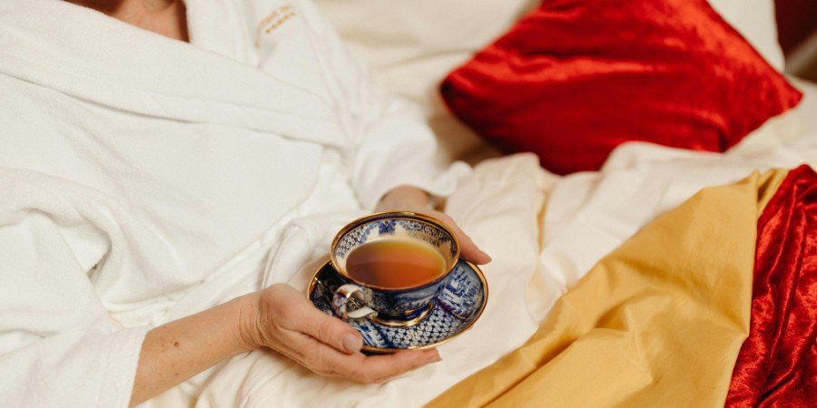 Infusion for hotel amenities with soothing herbs