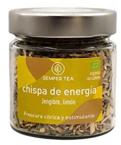 Infusión ecológica de jengibre y limón en tarro de cristal | Chispa de Energía