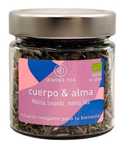 Cuerpo y Alma Semper Tea infusión relajante a granel en tarro de cristal