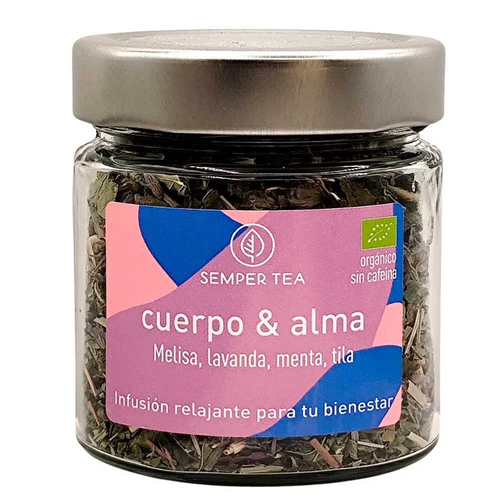 Cuerpo y Alma Semper Tea infusión relajante a granel en tarro de cristal