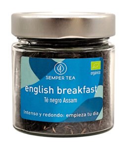 Té English Breakfast ecológico a granel – Tarro de cristal ideal para tiendas gourmet y regalo premium