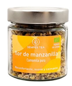 Manzanilla ecológica pura – Flor entera en tarro de cristal para infusión o detalle natural