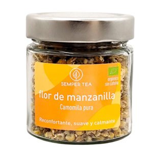 Manzanilla ecológica pura – Flor entera en tarro de cristal para infusión o detalle natural