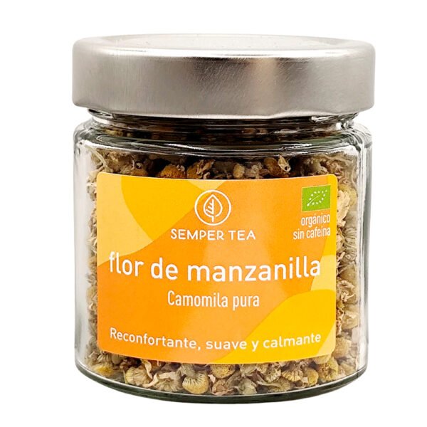 Manzanilla ecológica pura – Flor entera en tarro de cristal para infusión o detalle natural