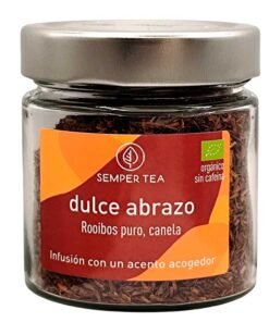 Té rooibos con canela a granel en tarro de cristal Semper Tea