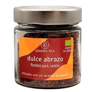 Té rooibos con canela a granel en tarro de cristal Semper Tea