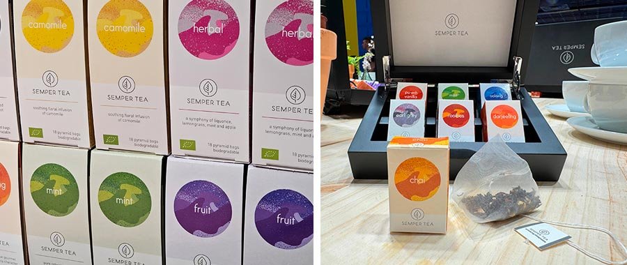 Semper Tea Pirámides compostables para HORECA 