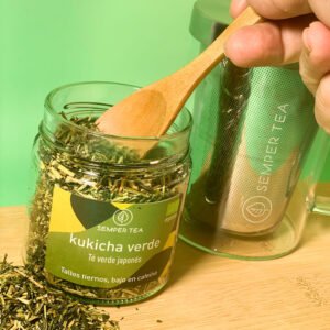 Té Kukicha Ecológico con Packaging Sostenible | Tarro Reutilizable Premium
