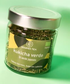 comprar kukicha en tienda: presentación premium en tarro reutilizable