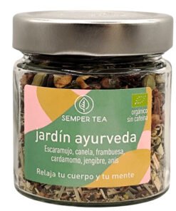 Infusión ayurvédica ecológica en tarro de cristal | Jardín Ayurveda