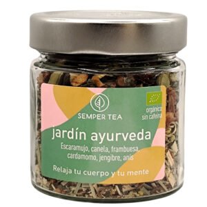Infusión ayurvédica ecológica en tarro de cristal | Jardín Ayurveda