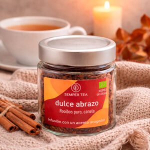Infusión bio de rooibos con canela en tarro de cristal | Semper Tea