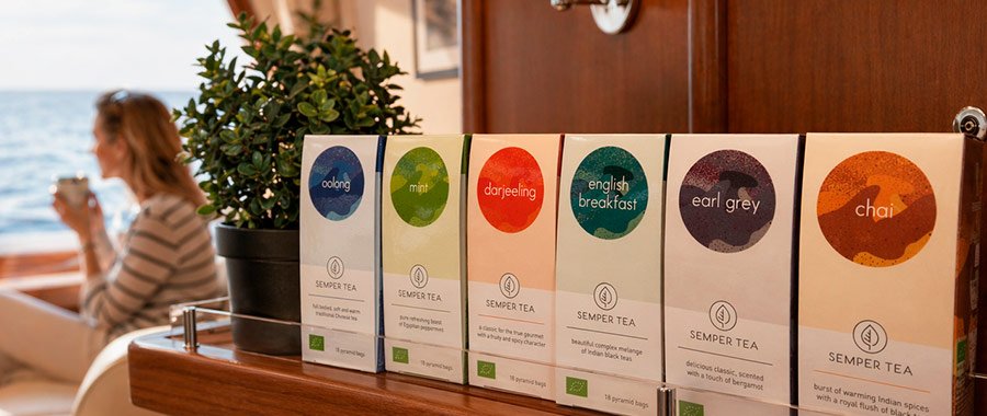 Té ecológico premium para hospitality a bordo