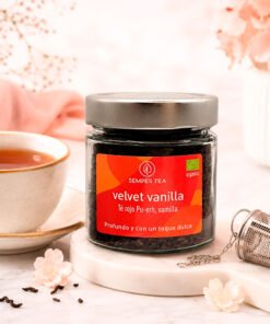 Té rojo Pu Erh con vainilla para sobremesa gourmet
