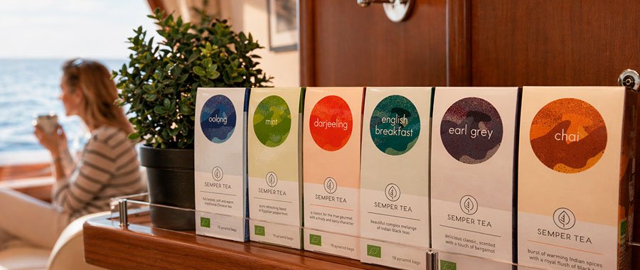 Thé bio premium pour hospitality à bord