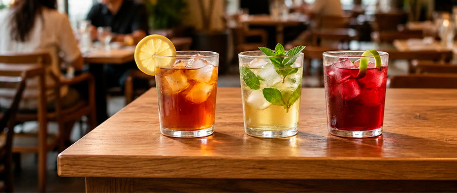 Professionelle Praesentation von Cold Brew in der Gastronomie Semper Tea