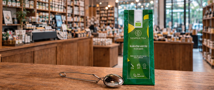 Kukicha ecológico japonés Semper Tea: suave, sedoso y bajo en teína Té Kukicha Ecológico | Té Verde Japonés de Tallos